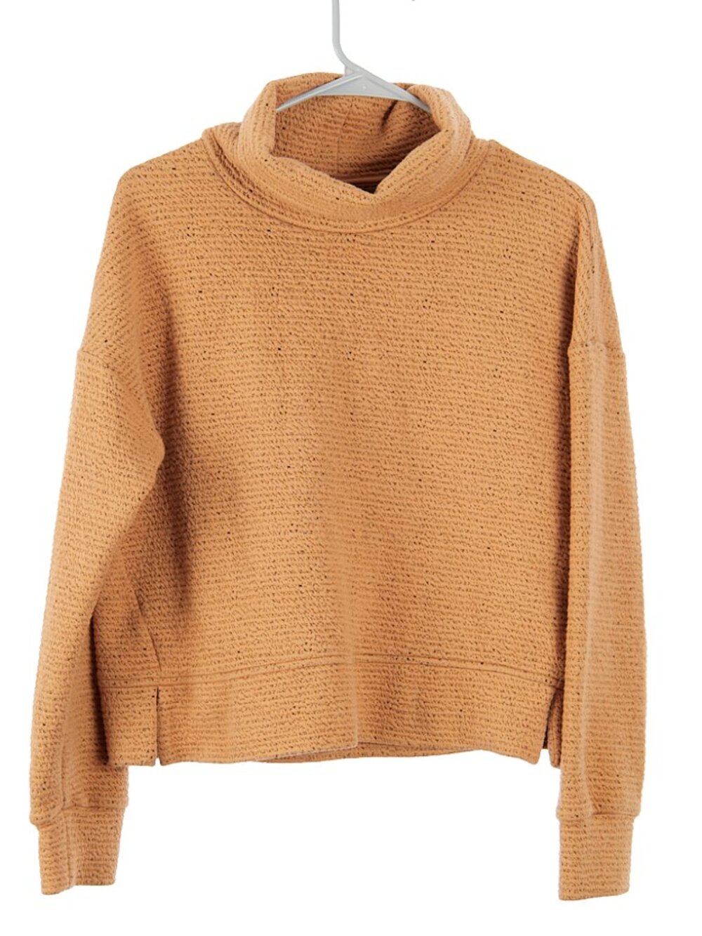 Calia Lunar Jacquard Funnel Neck Sweater in Tan Women's Medium